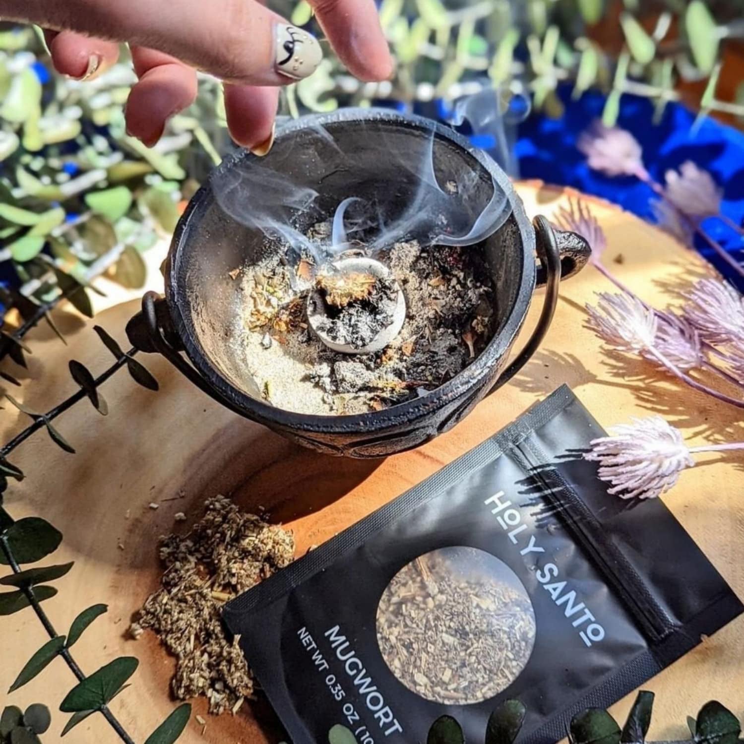 Witchcraft Supplies Herbs for Witchcraft-Dried Herb Kit for Wicca, Pagan and Wiccan Rituals, Altar Supplies, Magic Spells and More- 20 Witch Herbs with Crystal Spoon